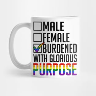 LGBT Burdened With Glorious Purpose Pride Month Personalized Mug